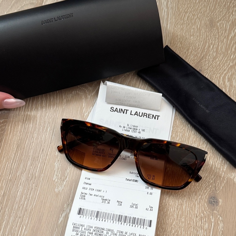 Saint Laurent Tortoise Shell Sunglasses - Picture 3 of 8